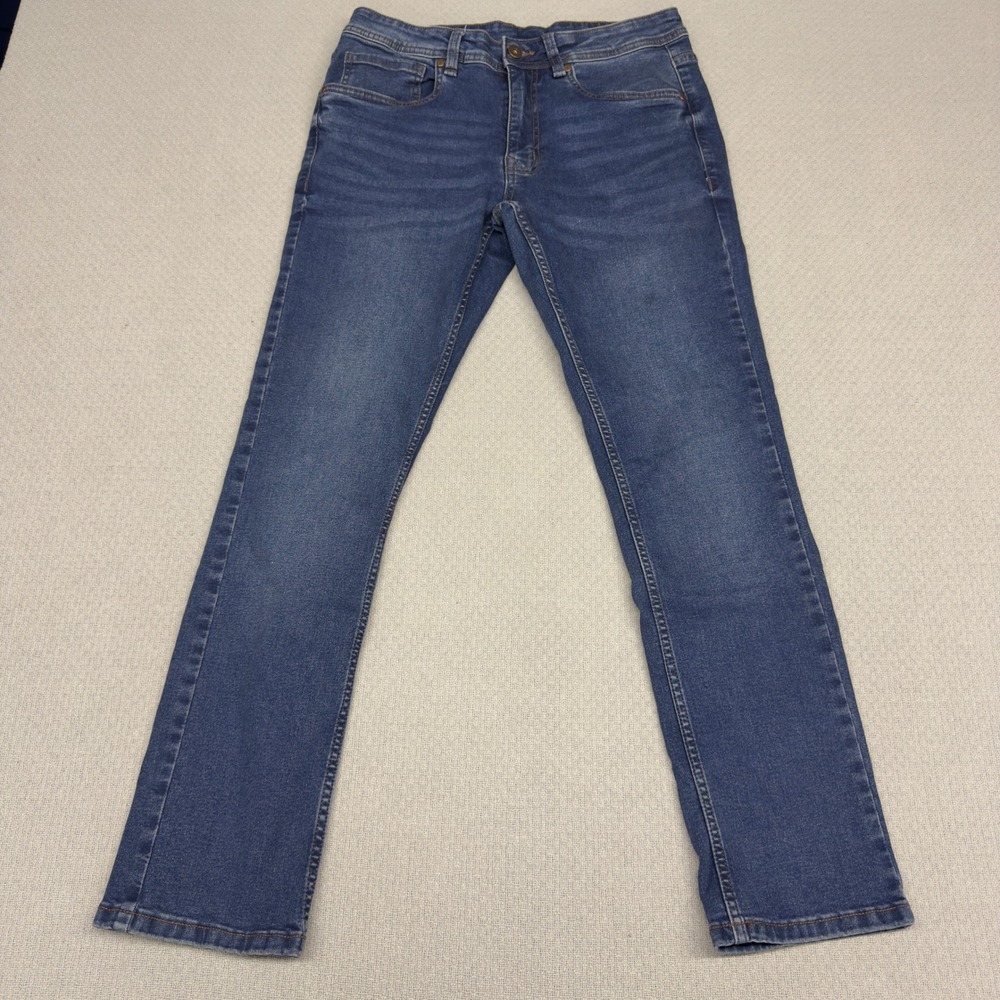 TPJ The Perfect Jean Mens Slim Fit 30x30 Blue Denim Casual Stretch Minimalist
